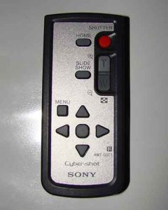 photo of a sony DSC H9 Point And Shoot camera remote control.